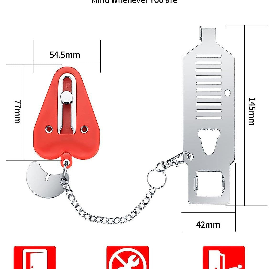 Portable Travel Door Lock Security Stopper