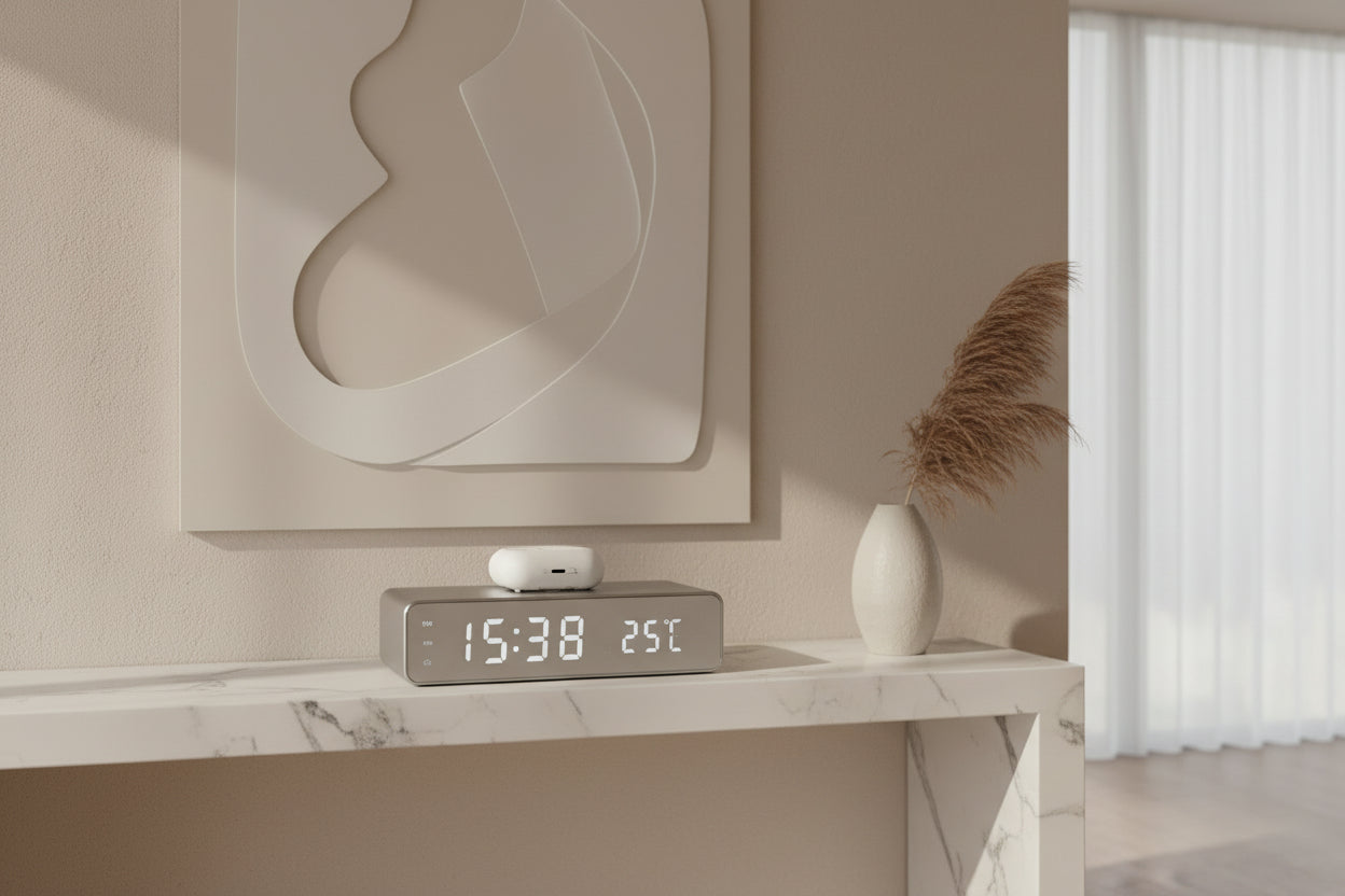Digital Wireless Charging Clock